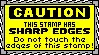 CAUTION: THIS STAMP HAS SHARP EDGES, Do not touch the edges of this stamp!